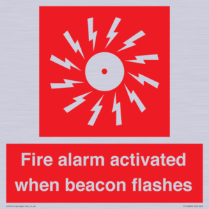 Fire alarm activated when beacon flashes